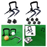 Maxbell 3Pcs Golf Putting Gates Metal Golf Training Aid Goal Gate for Indoor Outdoor 2 Bases