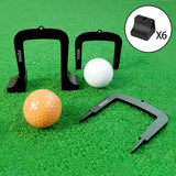 Maxbell 3Pcs Golf Putting Gates Metal Golf Training Aid Goal Gate for Indoor Outdoor 6 Bases