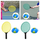 Maxbell Kids Tennis Rackets Single Tennis Trainer for Garden Backyard Outdoor Indoor yellow