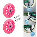 Maxbell Bike Training Wheels Bicycle Stabilizer for Children Adults 12-20 inch Bikes Pink