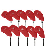 Maxbell 10Pcs Golf Club Head Covers Fits Most Clubs Embroidered Golf Iron Covers Set