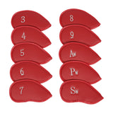 Maxbell 10Pcs Golf Club Head Covers Fits Most Clubs Embroidered Golf Iron Covers Set