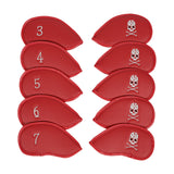 Maxbell 10Pcs Golf Club Head Covers Fits Most Clubs Embroidered Golf Iron Covers Set