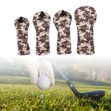 Maxbell 4 Pieces Golf Club Cover Head Cover Leather Golf Wood Clubs Head Cover Women