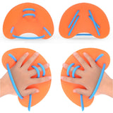 Maxbell Swimming Hand Paddles Swimming Exercise Equipment for Kids Children Boy Girl Orange