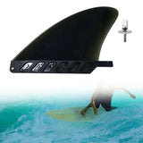 Maxbell Surfboard Fins Soft Top Single Center Fins Stand up Paddle Boards Single Fin Black
