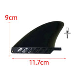 Maxbell Surfboard Fins Soft Top Single Center Fins Stand up Paddle Boards Single Fin Black