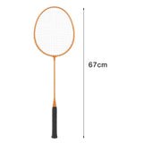 Maxbell 2Pcs Badminton Rackets with 3 Nylon Balls Family Training Badminton Racquets Yellow
