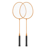 Maxbell 2Pcs Badminton Rackets with 3 Nylon Balls Family Training Badminton Racquets Yellow