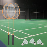 Maxbell 2Pcs Badminton Rackets with 3 Nylon Balls Family Training Badminton Racquets Yellow