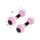 Maxbell Aquatic Dumbbells Water Aerobic Exercise for Training Workouts Swimming Pool Pink and White