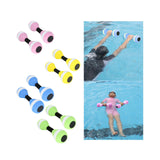 Maxbell Aquatic Dumbbells Water Aerobic Exercise for Training Workouts Swimming Pool Pink and White