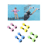 Maxbell Aquatic Dumbbells Water Aerobic Exercise for Training Workouts Swimming Pool Pink and White