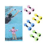 Maxbell Aquatic Dumbbells Water Aerobic Exercise for Training Workouts Swimming Pool Pink and White