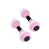 Maxbell Aquatic Dumbbells Water Aerobic Exercise for Training Workouts Swimming Pool Pink and White