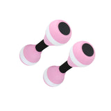 Maxbell Aquatic Dumbbells Water Aerobic Exercise for Training Workouts Swimming Pool Pink and White