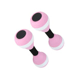 Maxbell Aquatic Dumbbells Water Aerobic Exercise for Training Workouts Swimming Pool Pink and White