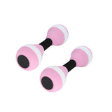 Maxbell Aquatic Dumbbells Water Aerobic Exercise for Training Workouts Swimming Pool Pink and White