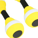 Maxbell Aquatic Dumbbells Water Aerobic Exercise for Training Workouts Swimming Pool Yellow and White