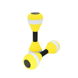 Maxbell Aquatic Dumbbells Water Aerobic Exercise for Training Workouts Swimming Pool Yellow and White