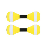 Maxbell Aquatic Dumbbells Water Aerobic Exercise for Training Workouts Swimming Pool Yellow and White