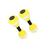 Maxbell Aquatic Dumbbells Water Aerobic Exercise for Training Workouts Swimming Pool Yellow and White