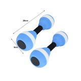 Maxbell Aquatic Dumbbells Water Aerobic Exercise for Training Workouts Swimming Pool Blue and White