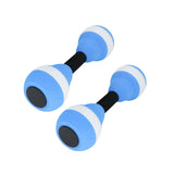 Maxbell Aquatic Dumbbells Water Aerobic Exercise for Training Workouts Swimming Pool Blue and White