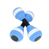 Maxbell Aquatic Dumbbells Water Aerobic Exercise for Training Workouts Swimming Pool Blue and White