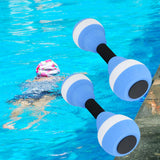 Maxbell Aquatic Dumbbells Water Aerobic Exercise for Training Workouts Swimming Pool Blue and White