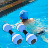 Maxbell Aquatic Dumbbells Water Aerobic Exercise for Training Workouts Swimming Pool Blue and White