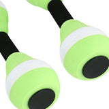 Maxbell Aquatic Dumbbells Water Aerobic Exercise for Training Workouts Swimming Pool Green and White