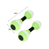 Maxbell Aquatic Dumbbells Water Aerobic Exercise for Training Workouts Swimming Pool Green and White