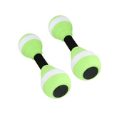 Maxbell Aquatic Dumbbells Water Aerobic Exercise for Training Workouts Swimming Pool Green and White