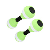 Maxbell Aquatic Dumbbells Water Aerobic Exercise for Training Workouts Swimming Pool Green and White