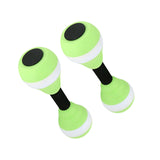 Maxbell Aquatic Dumbbells Water Aerobic Exercise for Training Workouts Swimming Pool Green and White