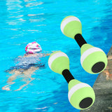 Maxbell Aquatic Dumbbells Water Aerobic Exercise for Training Workouts Swimming Pool Green and White