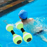 Maxbell Aquatic Dumbbells Water Aerobic Exercise for Training Workouts Swimming Pool Green and White