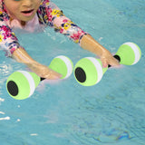 Maxbell Aquatic Dumbbells Water Aerobic Exercise for Training Workouts Swimming Pool Green and White