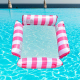 Maxbell Floating Chair Water Toy Float Lounge Chair for Beach Vocation Swimming Pool Pink