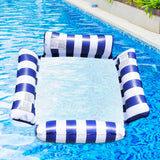 Maxbell Floating Chair Water Toy Float Lounge Chair for Beach Vocation Swimming Pool Dark Blue