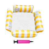 Maxbell Floating Chair Water Toy Float Lounge Chair for Beach Vocation Swimming Pool Yellow