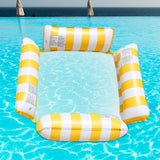 Maxbell Floating Chair Water Toy Float Lounge Chair for Beach Vocation Swimming Pool Yellow