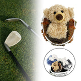 Maxbell Golf Club Headcover Sleeve PU Mallet Putter Headcover for Gift Sport Golfers Large Brown