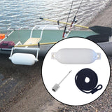 Maxbell Boat Bumpers Shield Protection with Inflatable Needles Sailboats Marine Dock White Black Rope