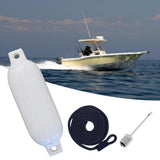 Maxbell Boat Bumpers Shield Protection with Inflatable Needles Sailboats Marine Dock White Black Rope