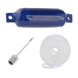 Maxbell Boat Bumpers Shield Protection with Inflatable Needles Sailboats Marine Dock Blue White Rope