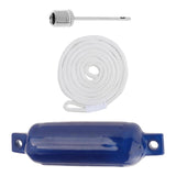 Maxbell Boat Bumpers Shield Protection with Inflatable Needles Sailboats Marine Dock Blue White Rope