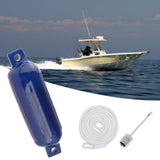 Maxbell Boat Bumpers Shield Protection with Inflatable Needles Sailboats Marine Dock Blue White Rope
