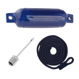 Maxbell Boat Bumpers Shield Protection with Inflatable Needles Sailboats Marine Dock Blue Black Rope
